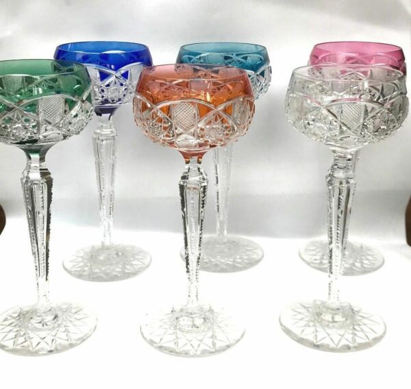 6 verres en cristal Val Saint Lambert