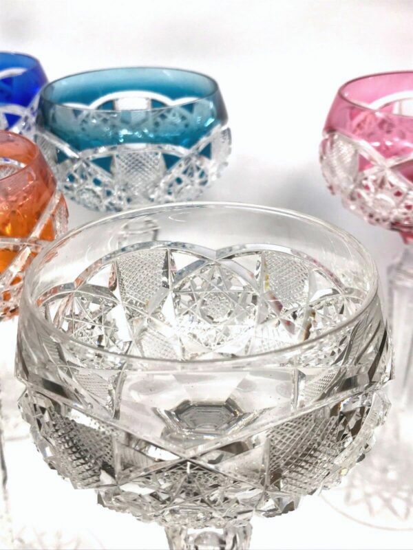 6 verres en cristal Val Saint Lambert – Image 4
