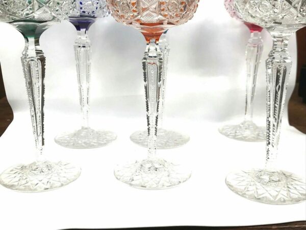 6 verres en cristal Val Saint Lambert – Image 3