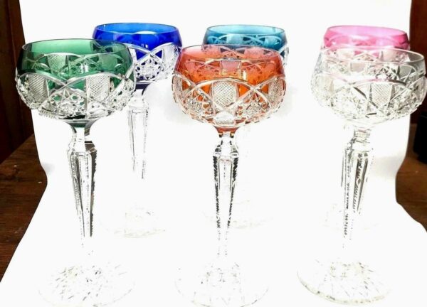6 verres en cristal Val Saint Lambert – Image 6