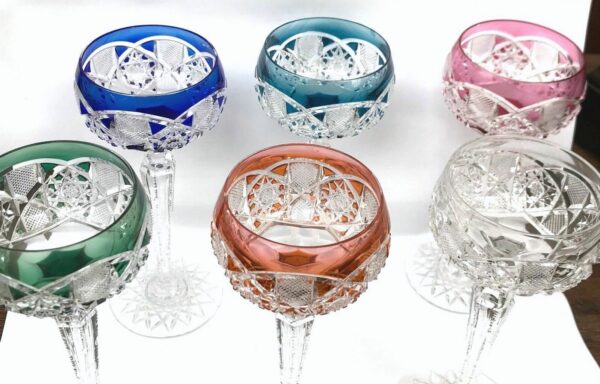6 verres en cristal Val Saint Lambert – Image 2
