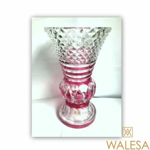 Grand VASE signé CRISTAL doublé rouge VAL SAINT LAMBERT