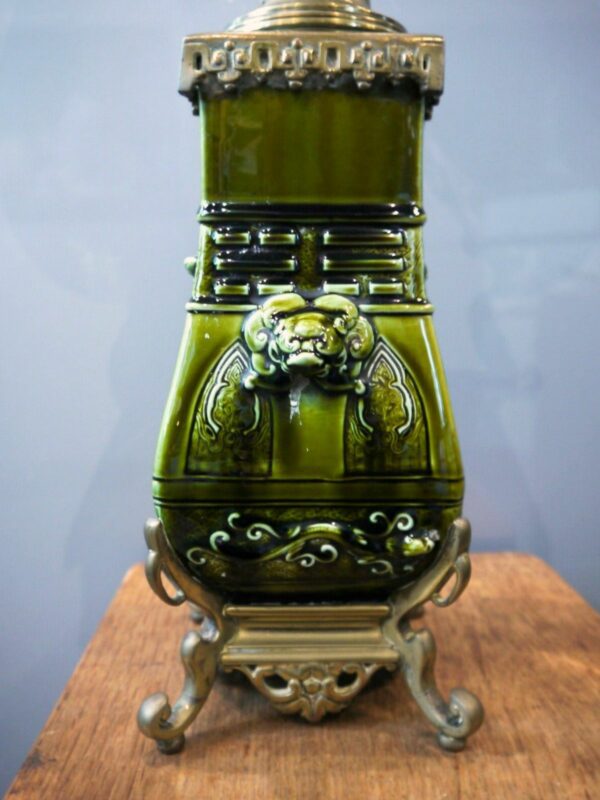 Lampe à huile Céramique et Bronze - XIXéme – Image 3