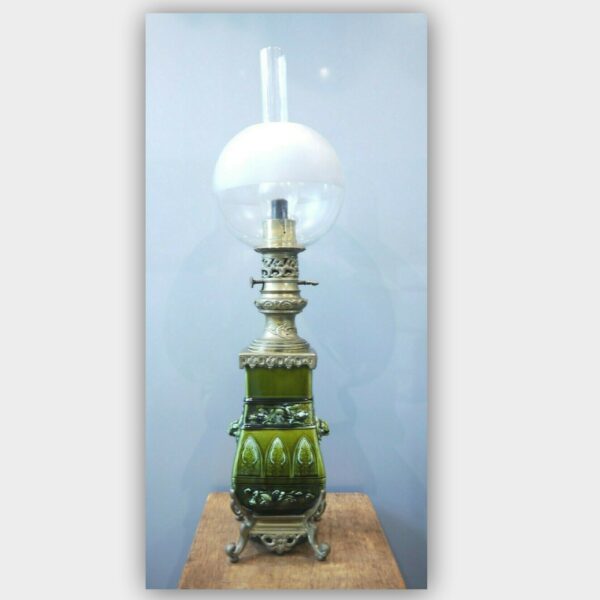 Lampe à huile Céramique et Bronze - XIXéme