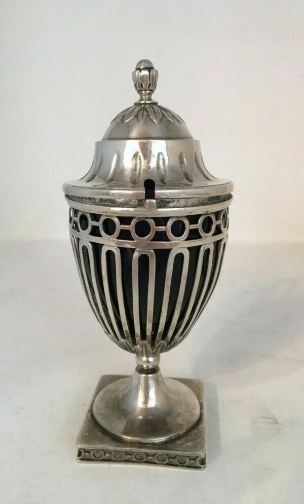 Moutardier Louis XVI époque XIXème argent massif – Image 3