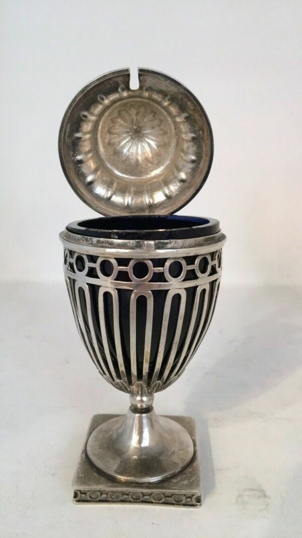 Moutardier Louis XVI époque XIXème argent massif – Image 4
