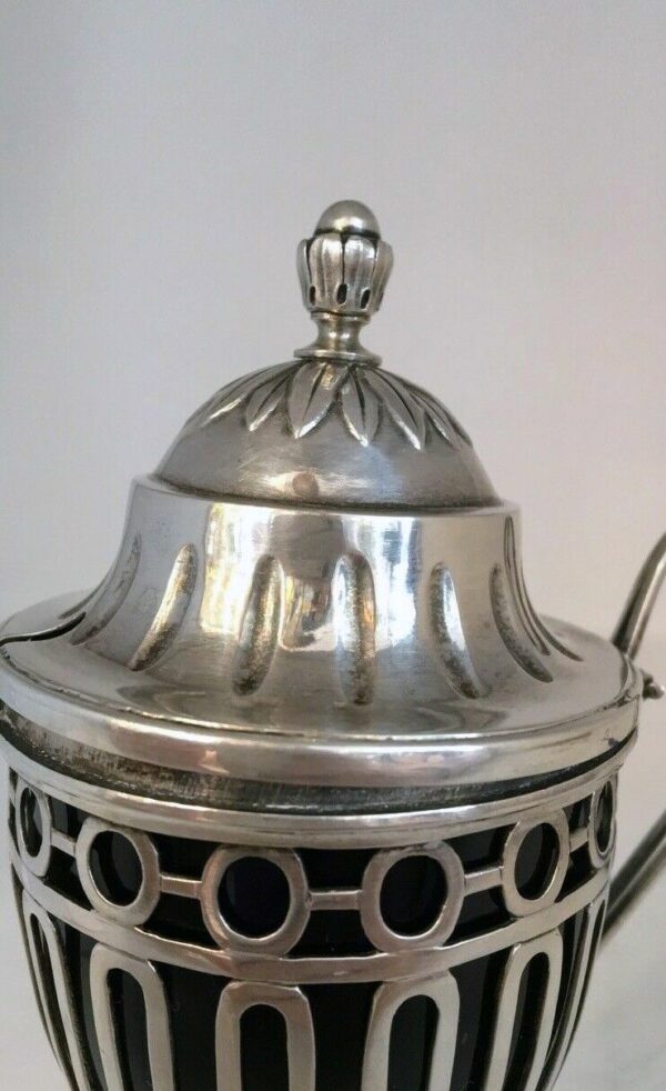 Moutardier Louis XVI époque XIXème argent massif – Image 8