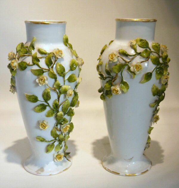 Paire de vases C. G. Schierholz & Sohn Porzellanmanufaktur Plaue – Image 5