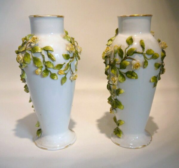 Paire de vases C. G. Schierholz & Sohn Porzellanmanufaktur Plaue – Image 2