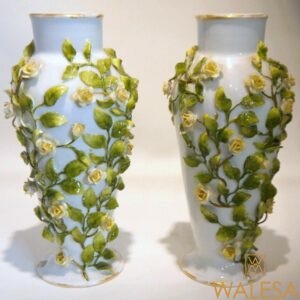 Paire de vases C. G. Schierholz & Sohn Porzellanmanufaktur Plaue