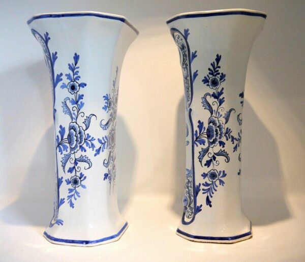 Paire de vases cornets Delft bleu - marqués AK – Image 4