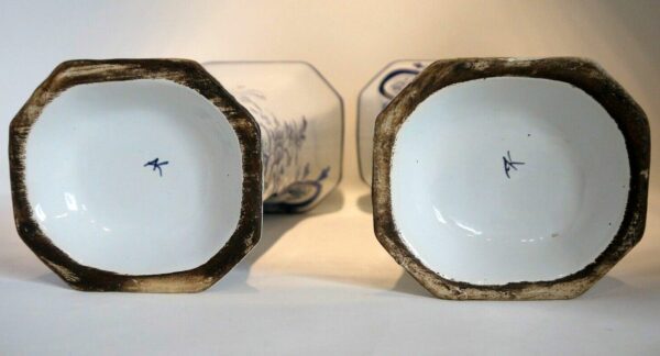 Paire de vases cornets Delft bleu - marqués AK – Image 6