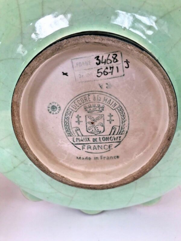 Plat coupe Faïence Longwy Emaux Cloisonnés – Image 6