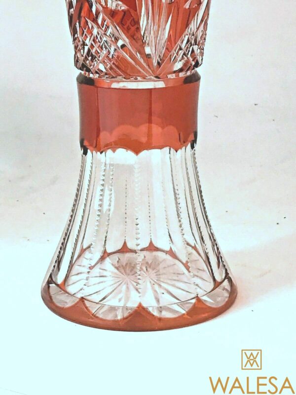 Vase cristal doublé Aurore VAL SAINT LAMBERT – Image 6