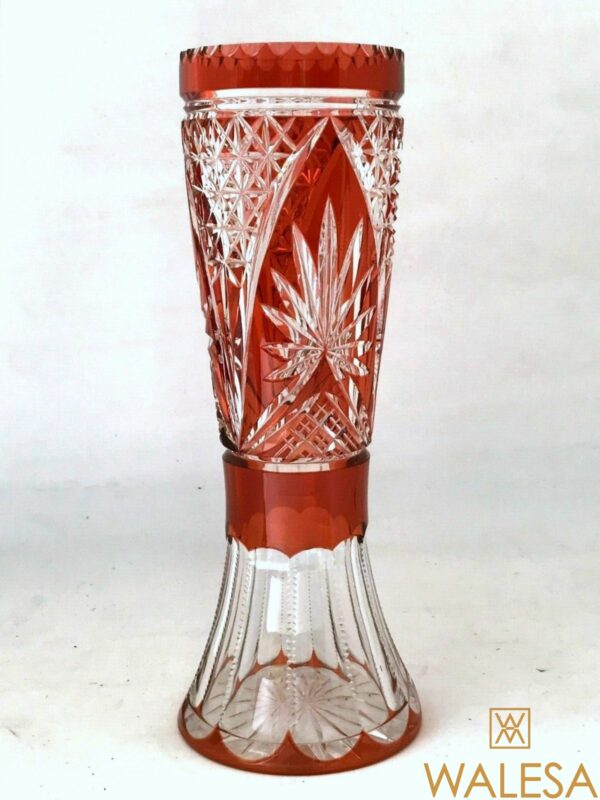 Vase cristal doublé Aurore VAL SAINT LAMBERT – Image 5