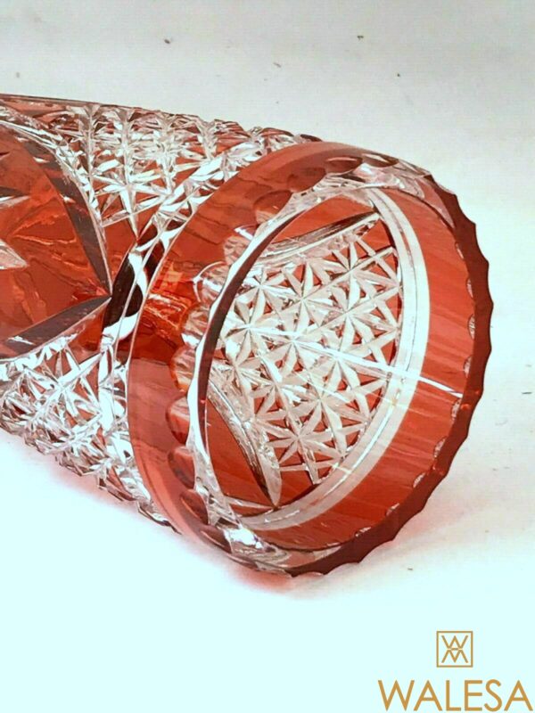Vase cristal doublé Aurore VAL SAINT LAMBERT – Image 4