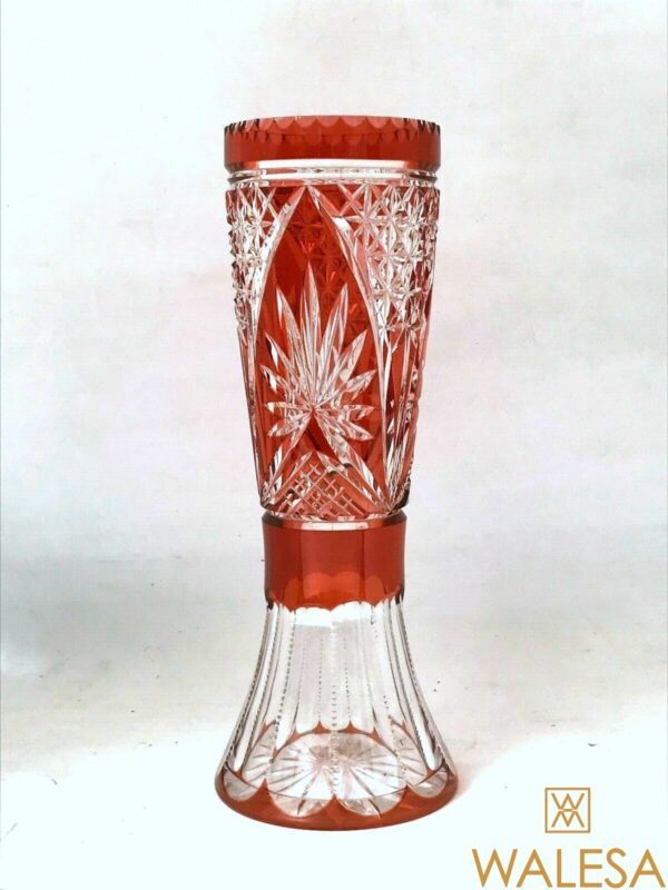 Vase cristal doublé Aurore VAL SAINT LAMBERT – Image 2