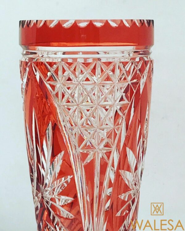 Vase cristal doublé Aurore VAL SAINT LAMBERT – Image 3