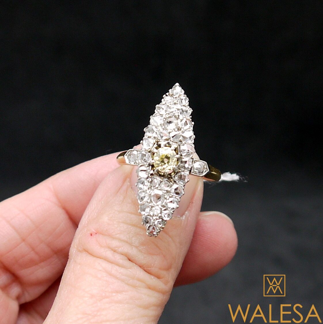 Bague marquise or jaune deals