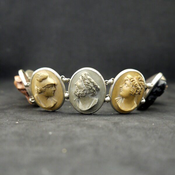 Bracelet en argent et pierres de lave – Image 2