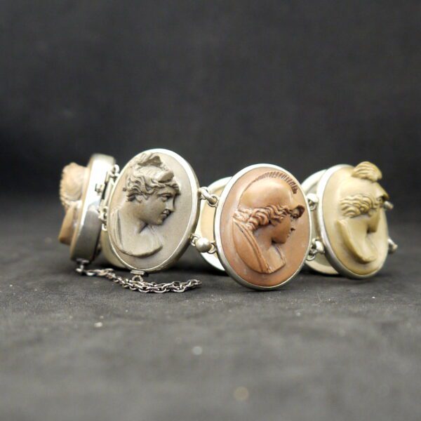 Bracelet en argent et pierres de lave – Image 3