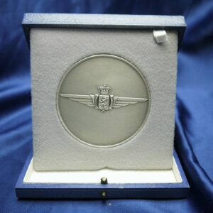 Médaille bronze argenté dans coffret - aéronautique