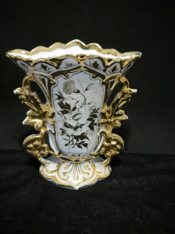 Paire de vases cornet porcelaine de Bruxelles – Image 4