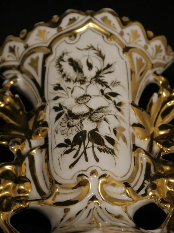 Paire de vases cornet porcelaine de Bruxelles – Image 5
