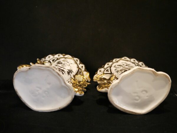 Paire de vases cornet porcelaine de Bruxelles – Image 6