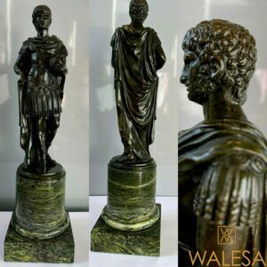 Sculpture en bronze Empereur romain