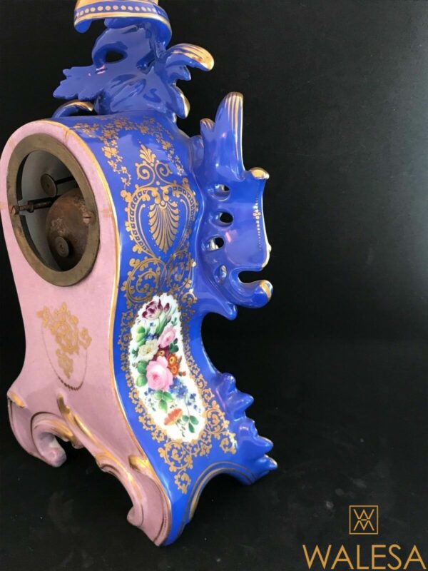 Pendule avec console porcelaine de Paris XIXe Jacob Petit – Image 6
