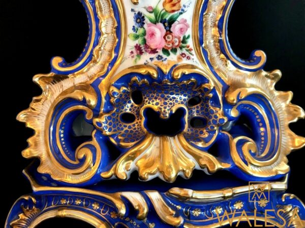 Pendule avec console porcelaine de Paris XIXe Jacob Petit – Image 5
