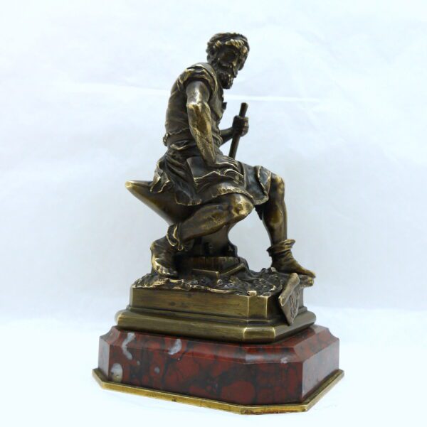 LE BOURG Charles Auguste Bronze titré Le Travail – Image 2