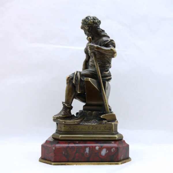 LE BOURG Charles Auguste Bronze titré Le Travail – Image 4