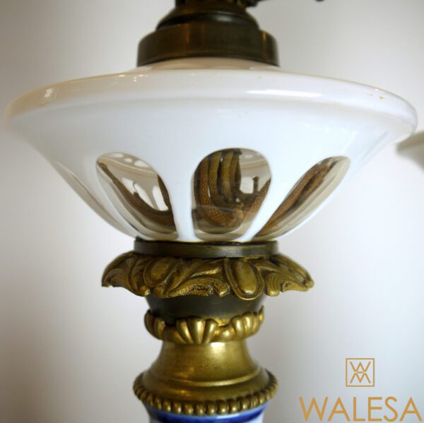 Paire de lampes en porcelaine bronze et overlay – Image 10