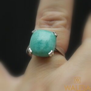 Bague argent et aventurine verte