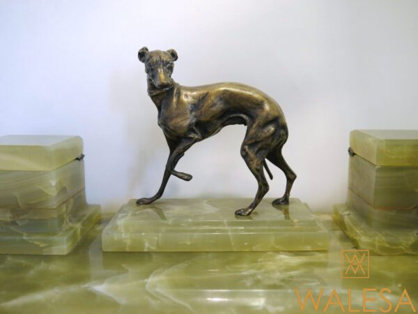 Encrier en onyx et bronze – Image 3