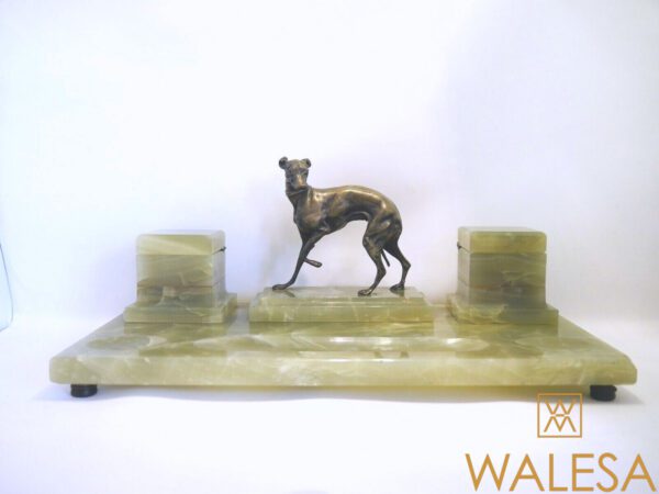 Encrier en onyx et bronze – Image 2