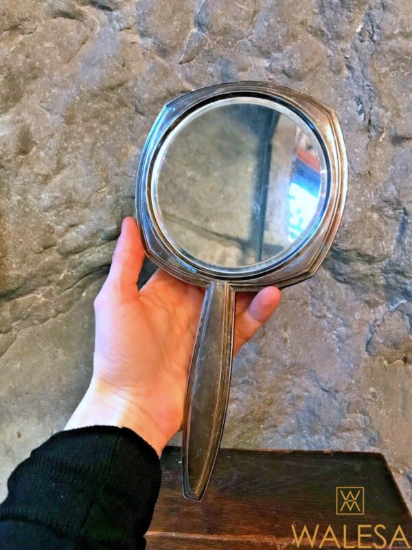 Miroir à main en argent massif ART DECO – Image 4
