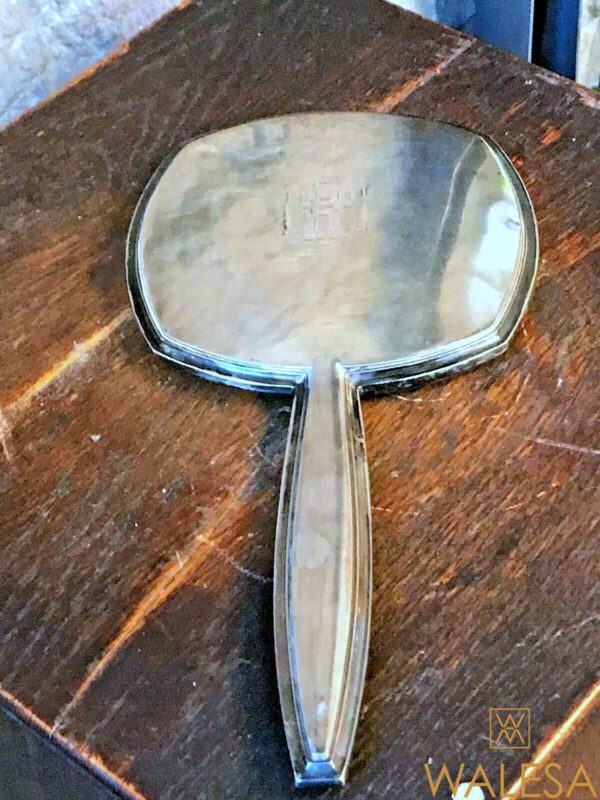 Miroir à main en argent massif ART DECO – Image 8