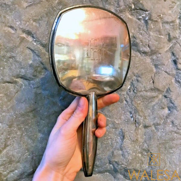 Miroir à main en argent massif ART DECO – Image 6