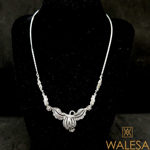 Collier argent marcassites et zircons