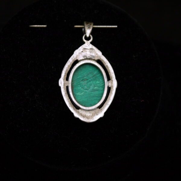 Pendentif argent marcassites et malachite – Image 3