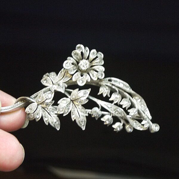 Broche platine et diamants – Image 2