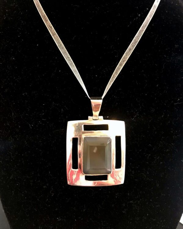 Pendentif argent et agate – Image 2