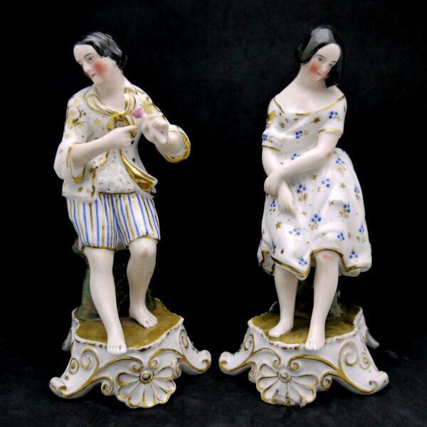 Porcelaine de Paris XIXème - Couple – Image 2