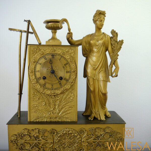 Pendule Empire Bronze doré "Cérès" – Image 6