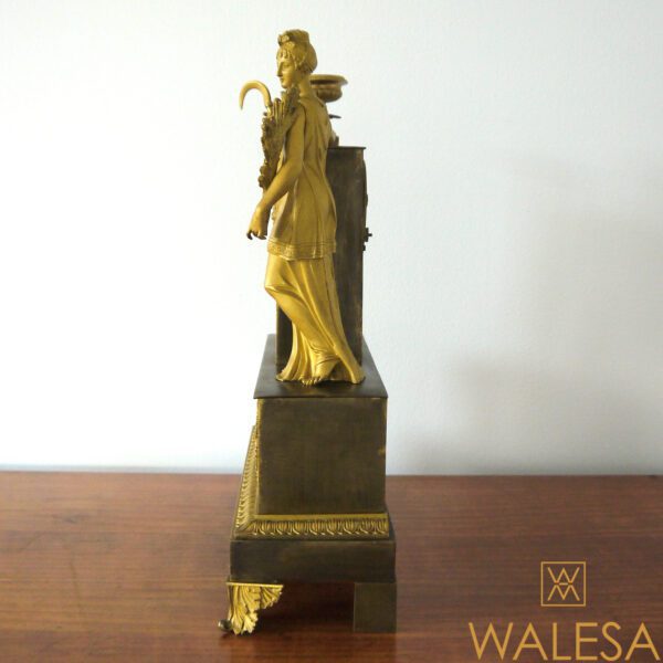 Pendule Empire Bronze doré "Cérès" – Image 7