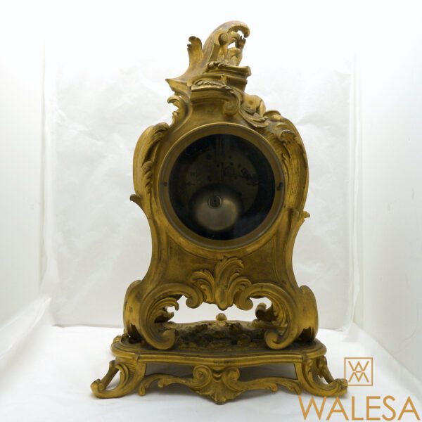 Pendule en bronze doré de style Louis XV Barbedienne – Image 7