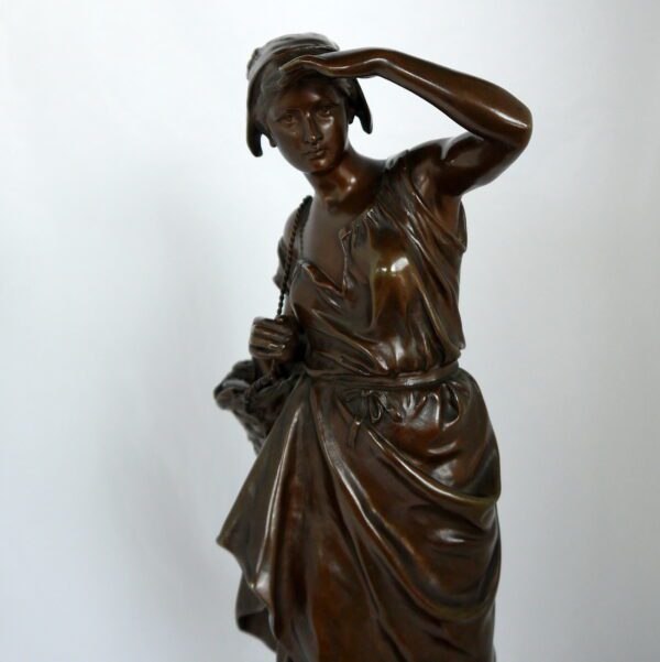 Eugène Laurent Bronze "la pécheuse" – Image 2
